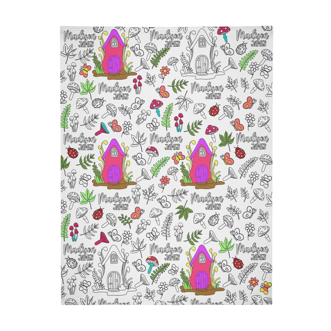 Personalized Fairy Girl Coloring Blanket??- Gift for Kids