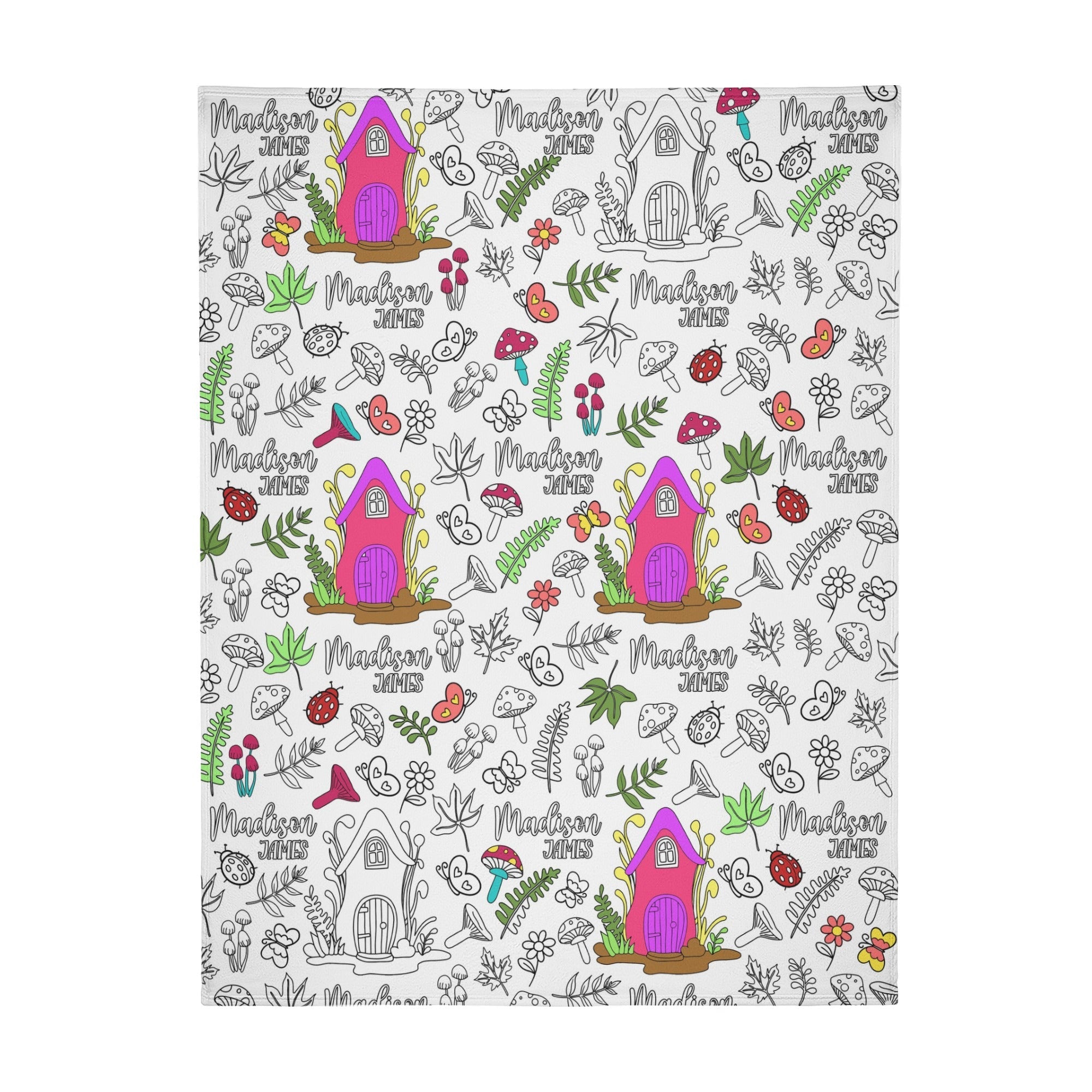 Personalized Fairy Girl Coloring Blanket??- Gift for Kids