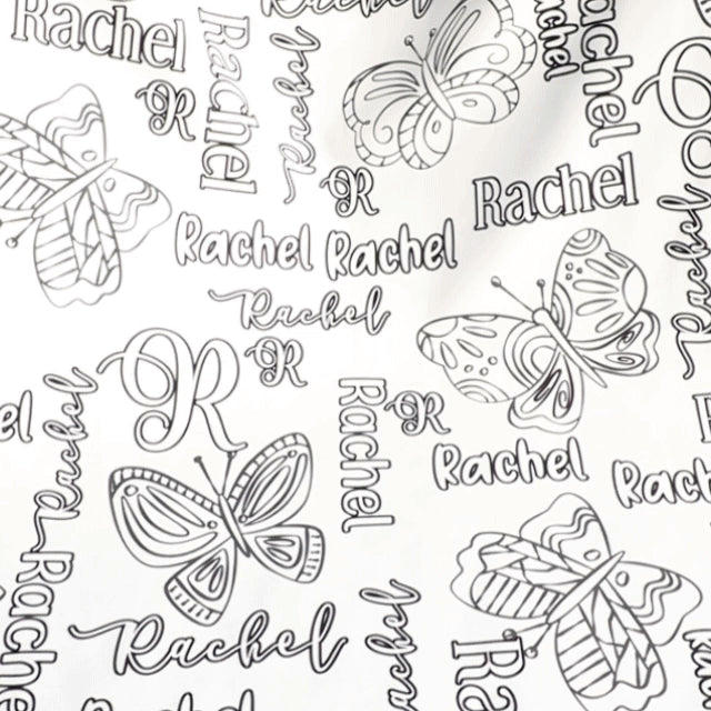 Personalized Butterfly Coloring Blanket??- Gift for Kids