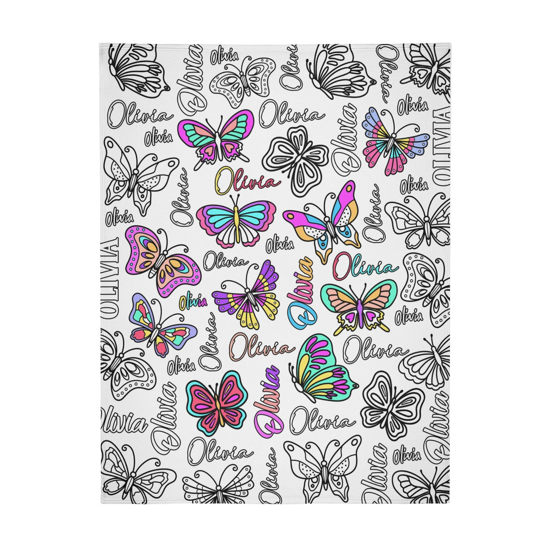 Personalized Butterfly Girls Doodle Blankets??- Gift for Kids