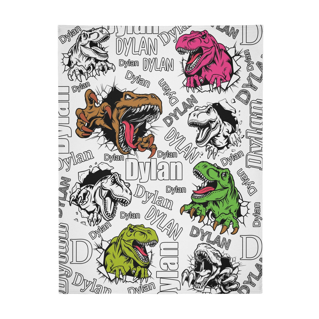 Personalized Custom Dinosaurs Coloring Blanket??- Gift For Kids