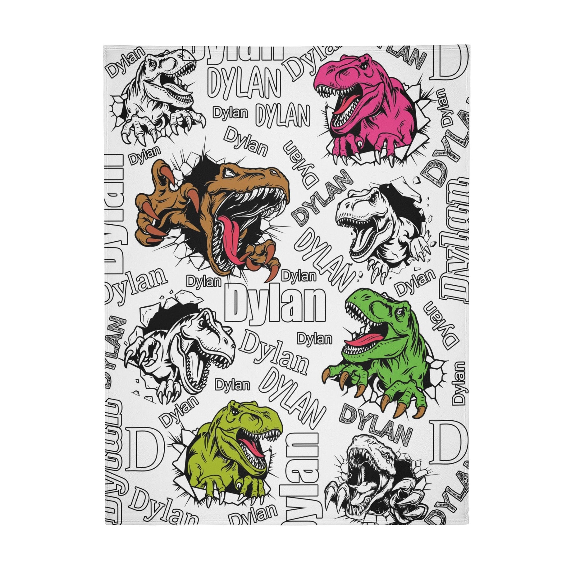 Personalized Custom Dinosaurs Coloring Blanket??- Gift For Kids