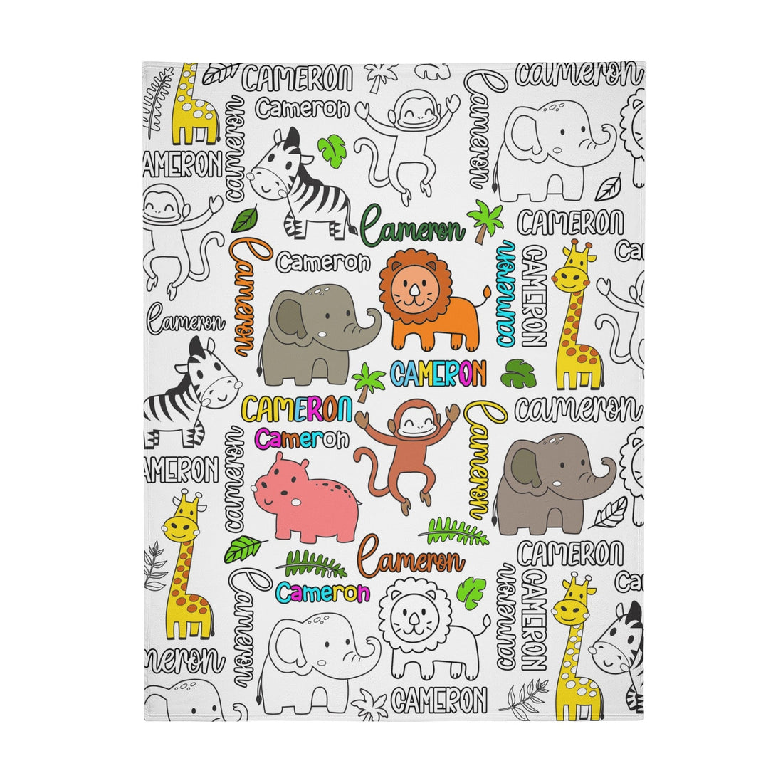 Personalized Cute Animal Doodle Blankets??- Gift for Kids
