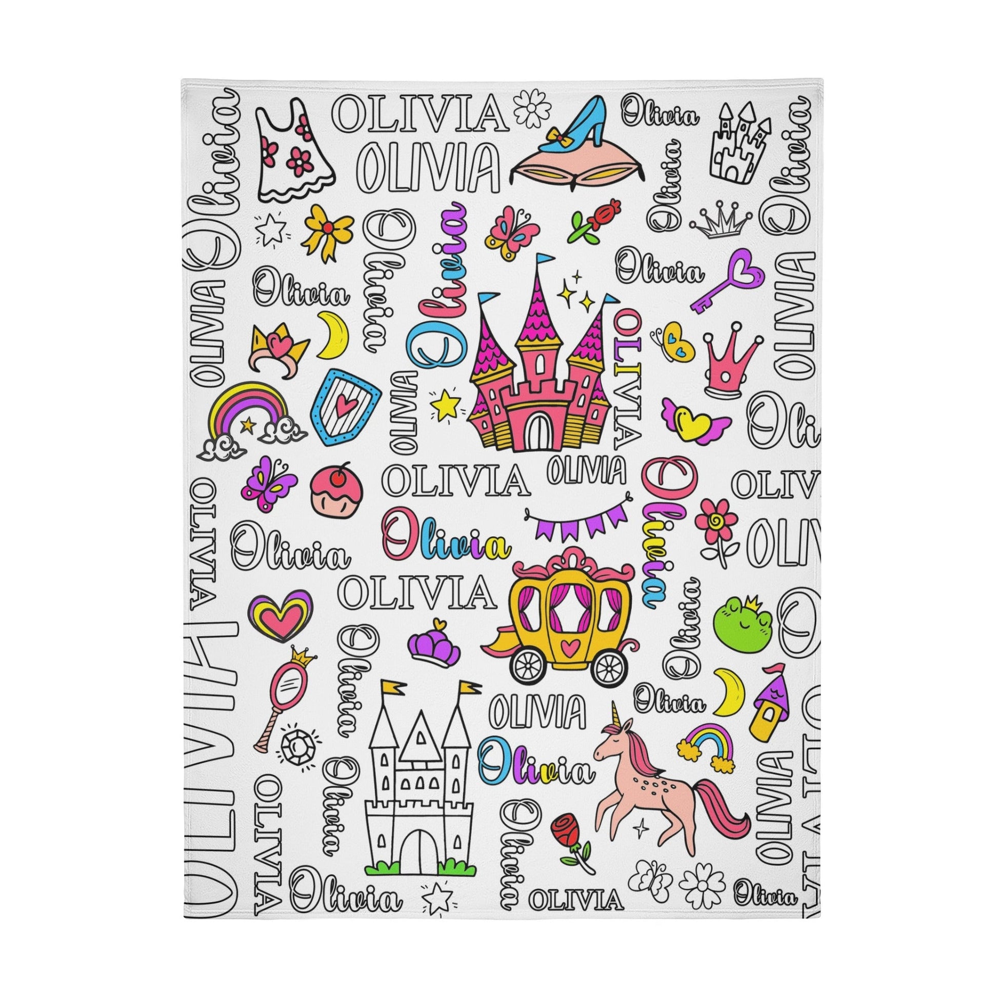 Personalized Fairy Princess Doodle Blankets??- Gift for Kids