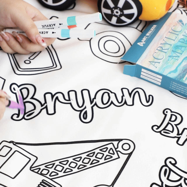 Personalized Custom Truck Coloring Blanket??- Gift For Kids