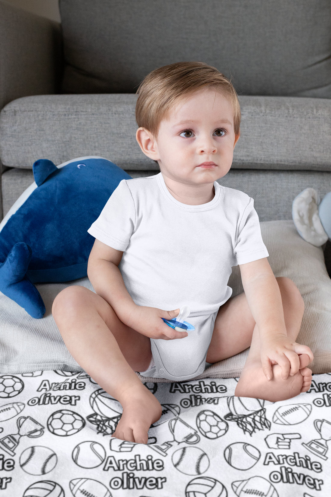 Personalized Cartoon Sports Coloring Blanket??- Gift For Kids