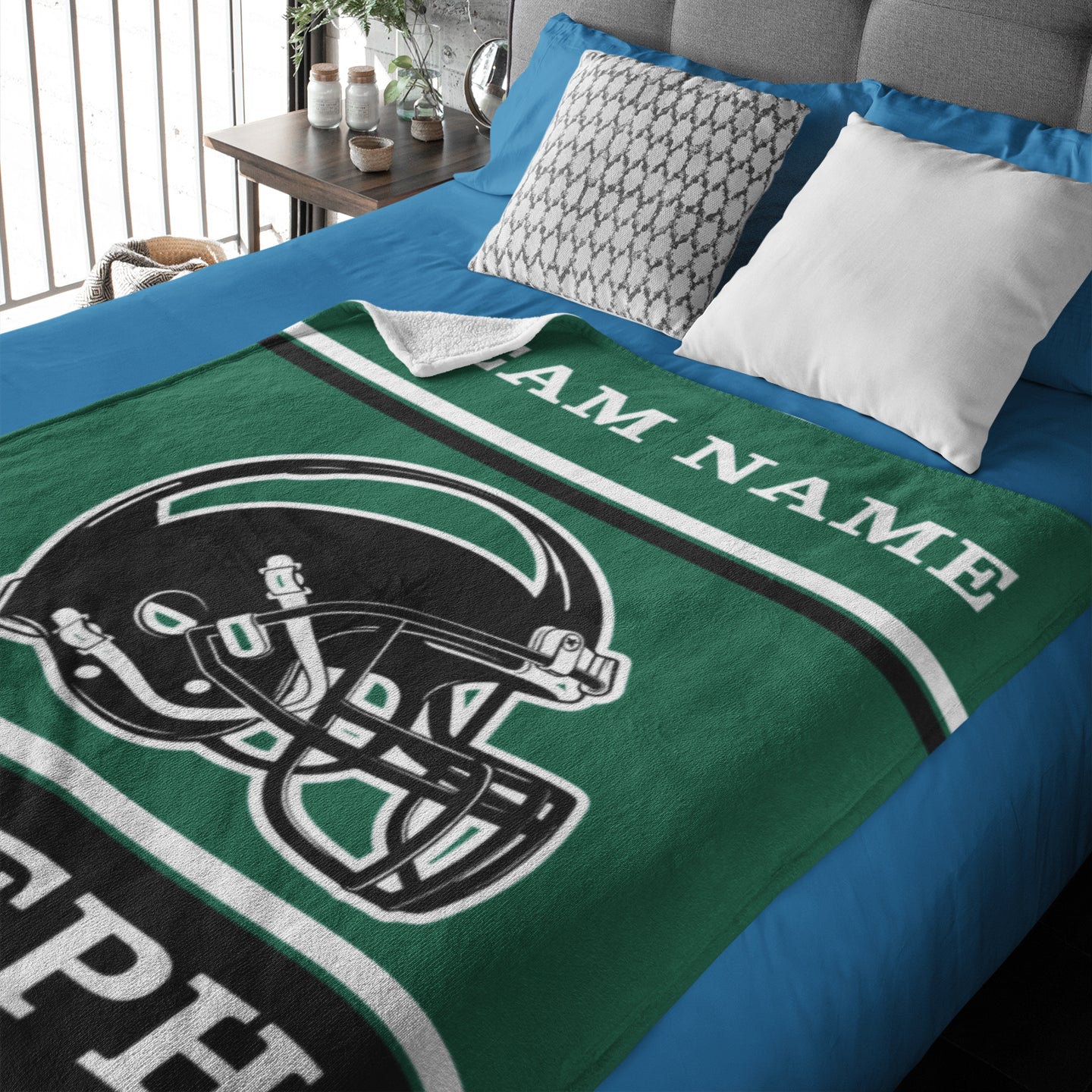 Personalised Football Team Style Name Blankets - Gift for Family