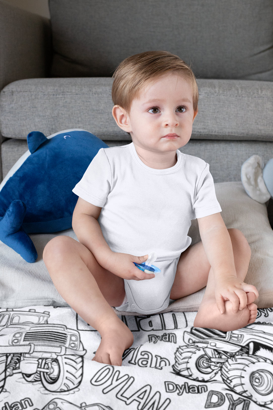 Personalized Custom Monster Truck Coloring Blanket??- Gift For Kids