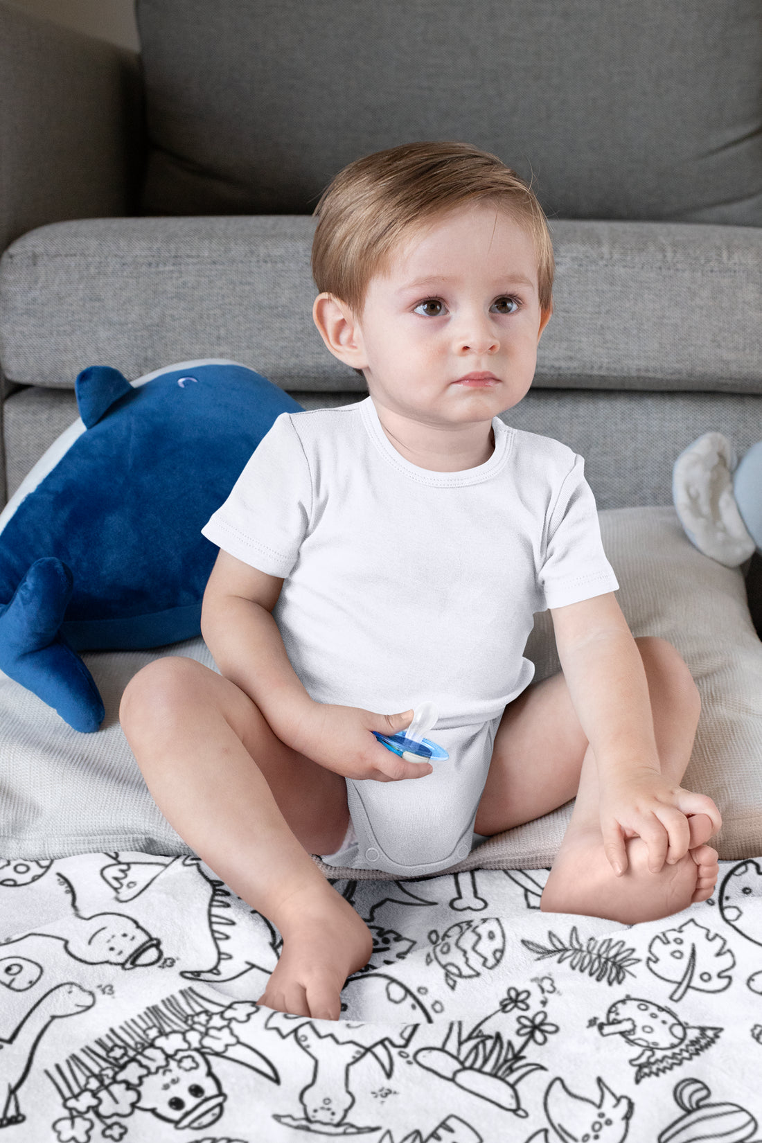 Cute Dinosaur Coloring Blanket??- Gift for Kids
