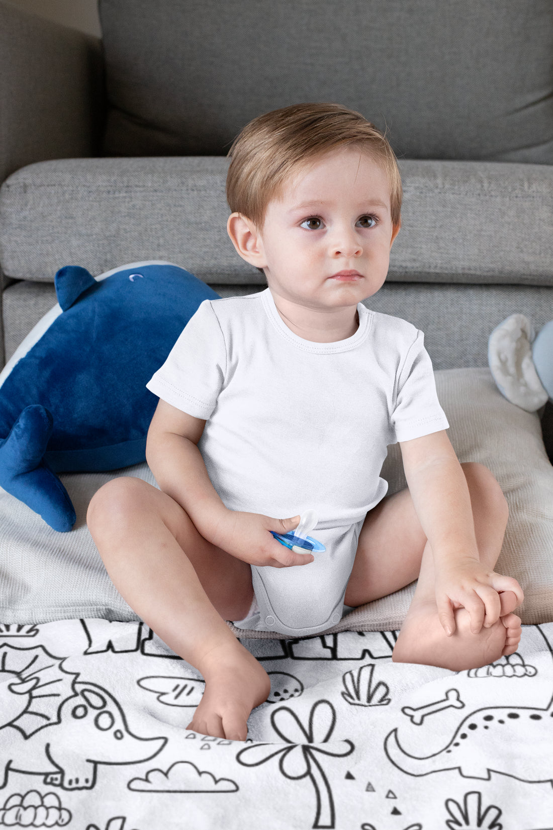 Personalized Cartoon Dinosaur Kids Coloring Blanket??- Gift for Kids