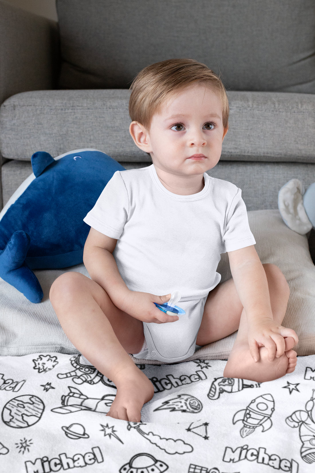 Personalized Space Star Doodle Blanket??- Gift for Kids