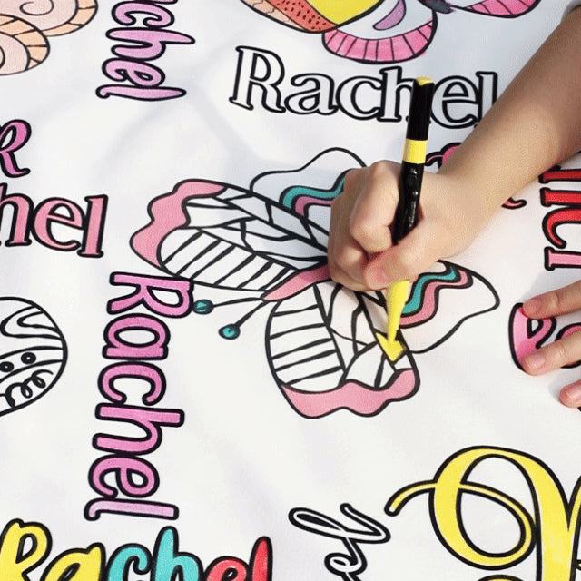 Personalized Butterfly Coloring Blanket??- Gift for Kids