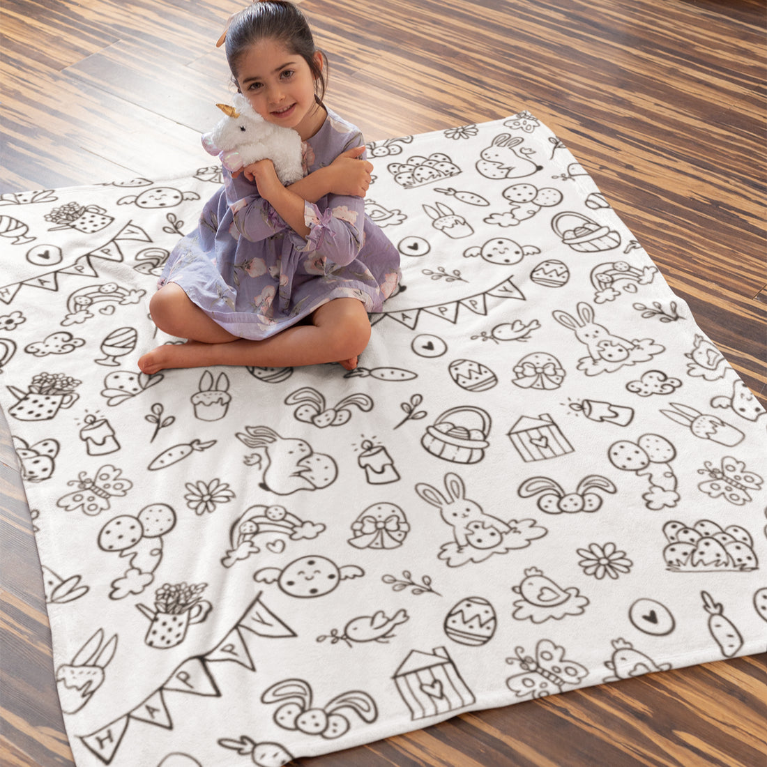 Personalized Easter Coloring Blankets??- Gift for Kids