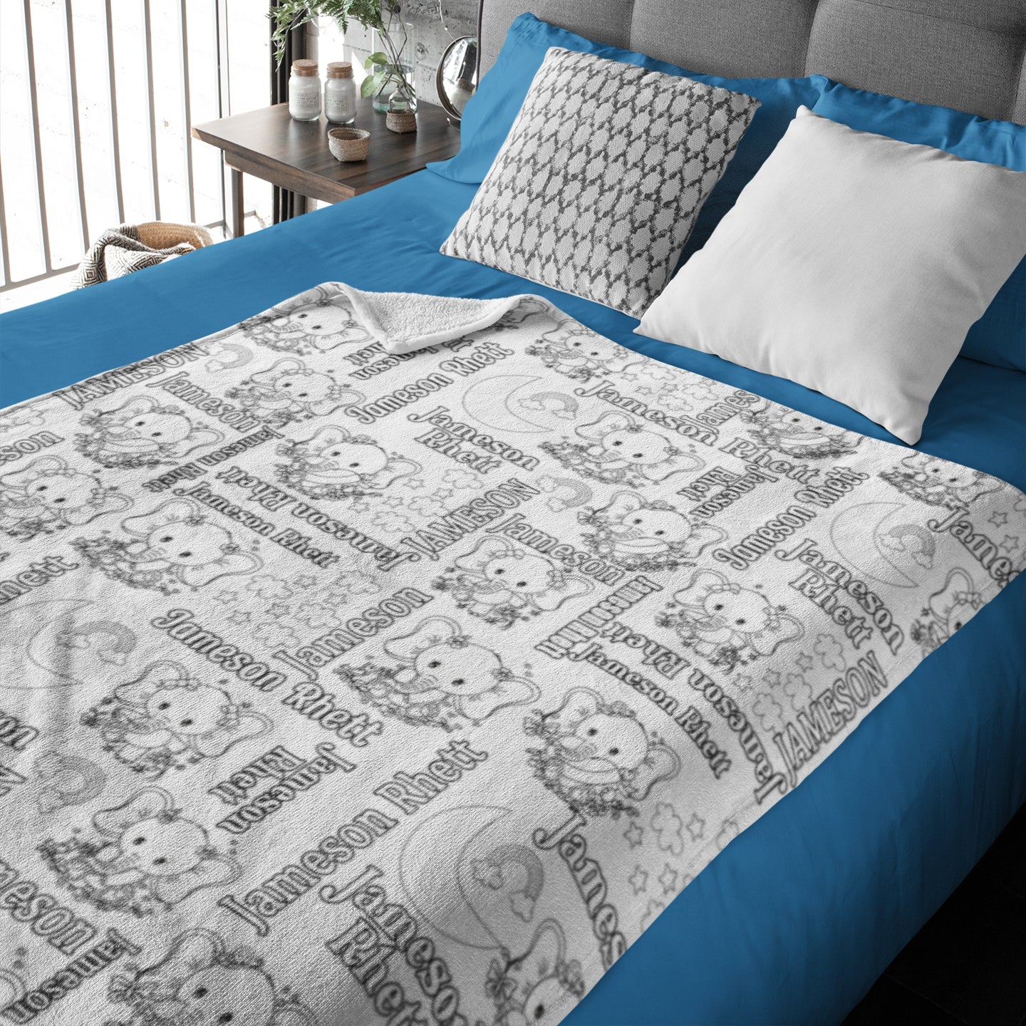 Personalized Elephant Coloring Blanket??- Gift for Kids