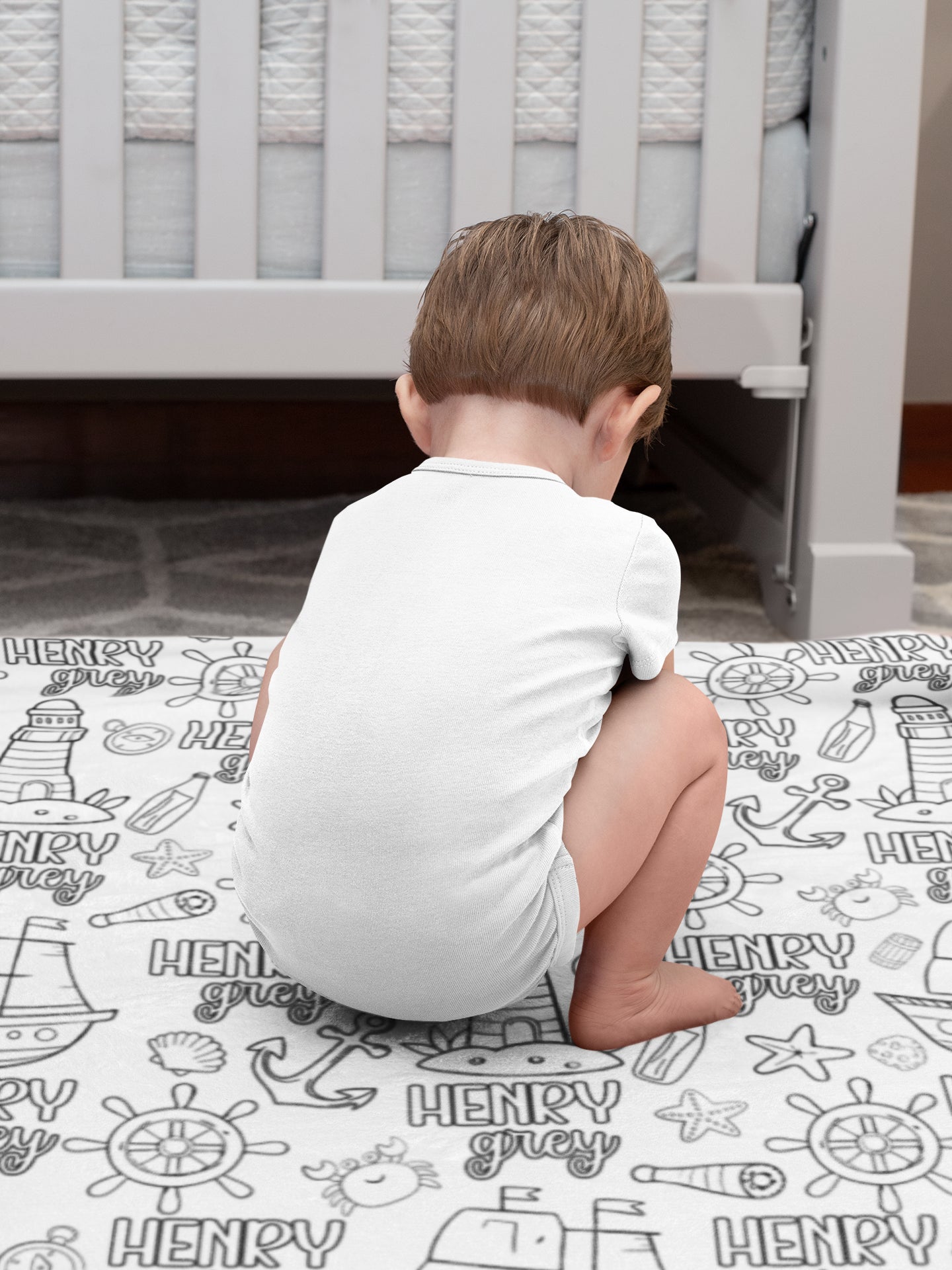 Personalized Nautical Coloring Blankets??- Gift for Kids
