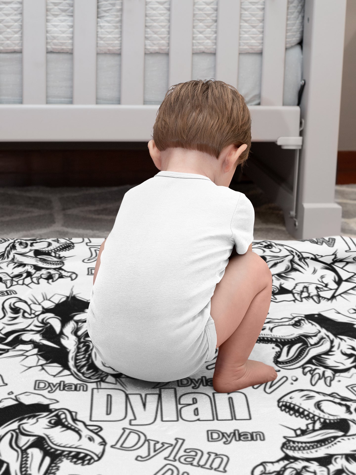 Personalized Custom Dinosaurs Coloring Blanket??- Gift For Kids