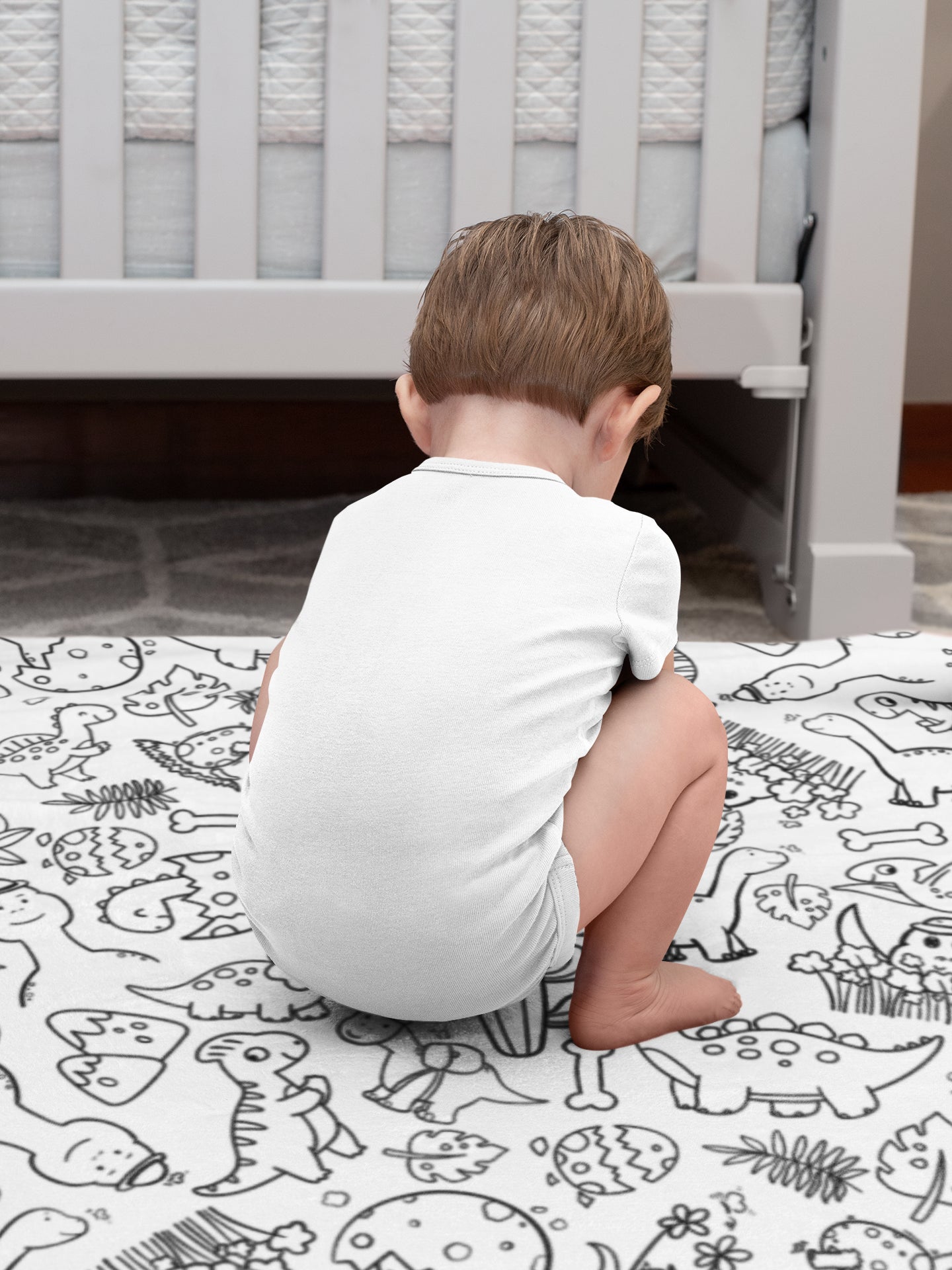 Cute Dinosaur Coloring Blanket??- Gift for Kids
