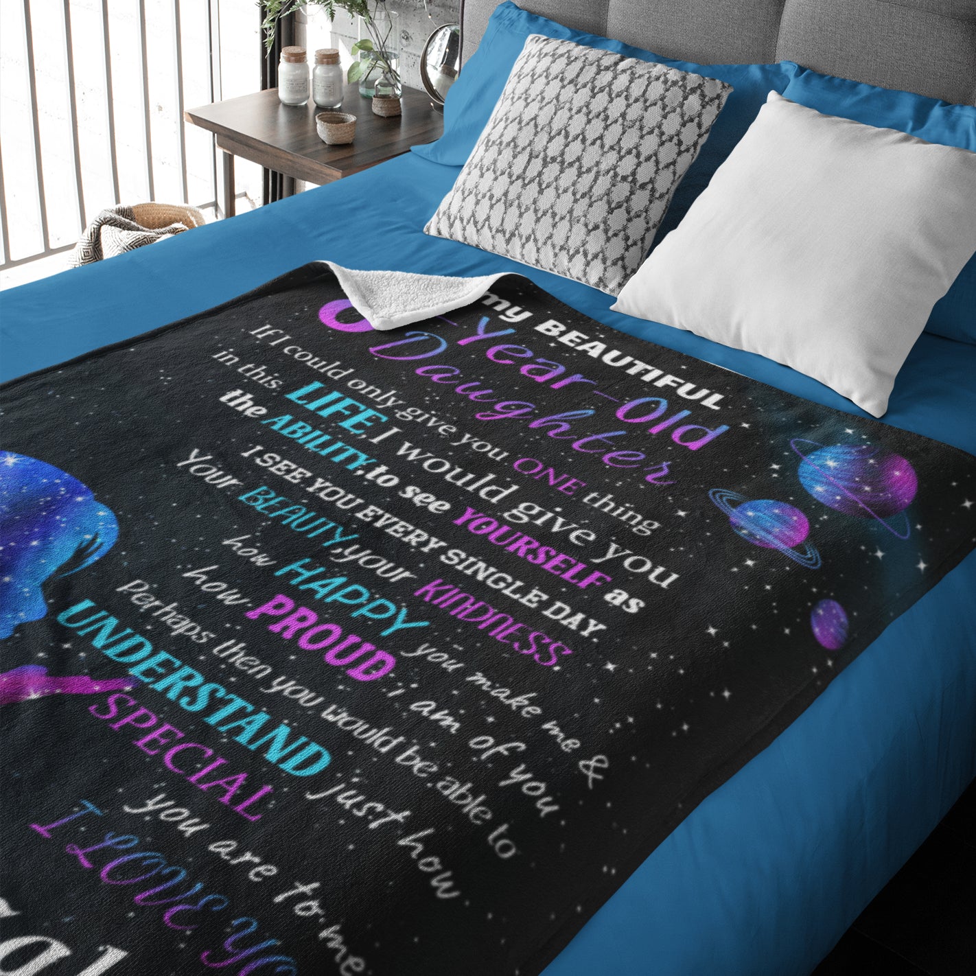 Personalized Colorful Birthday Name Blanket - Gift for Kids
