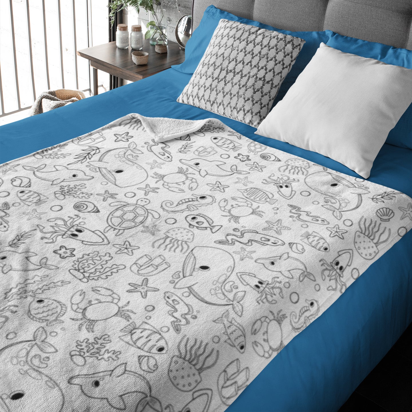 Ocean Coloring Blanket??- Gift for Kids
