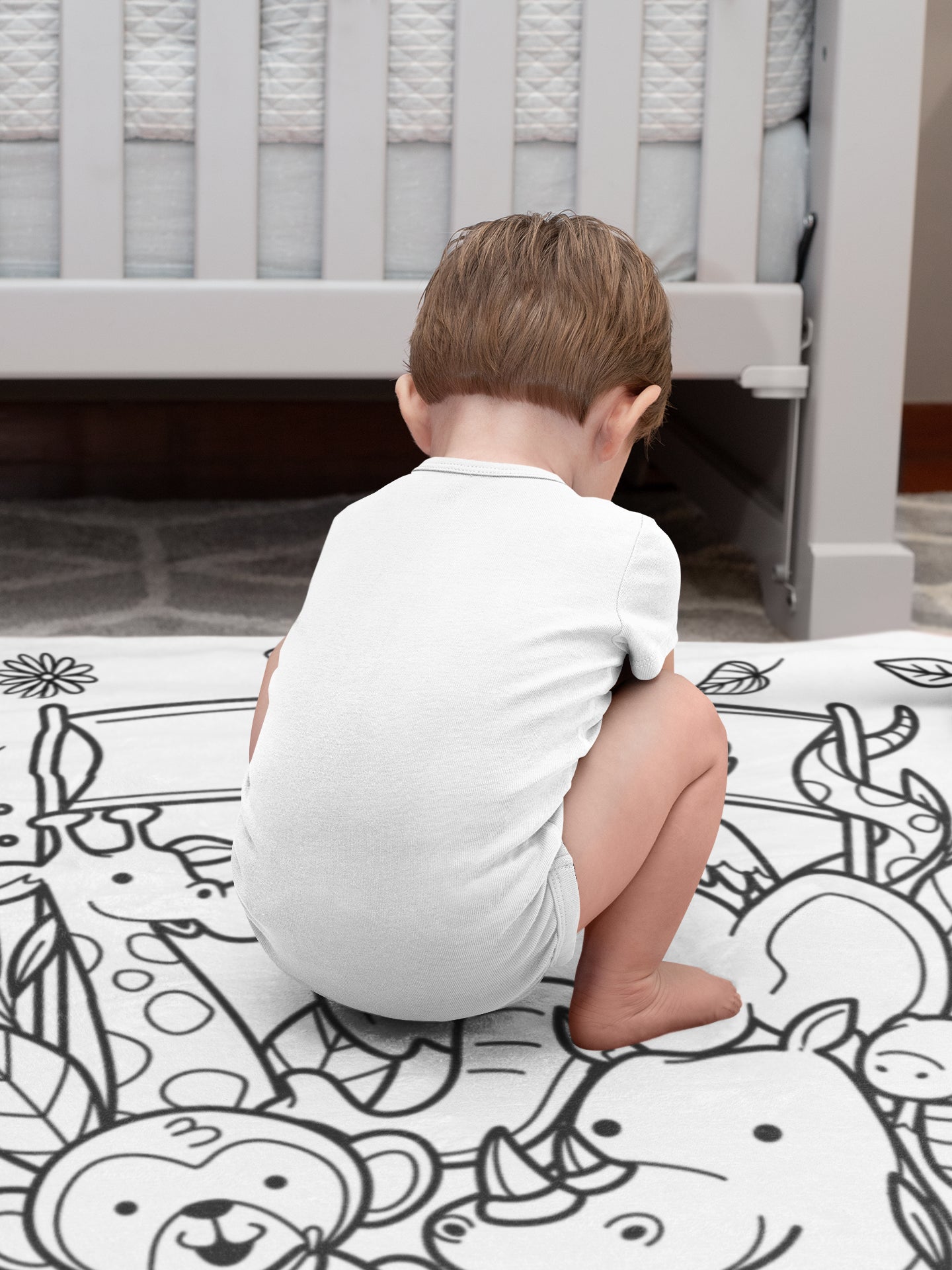 Personalized Forest Animals Doodle Blanket??- Gift for Kids