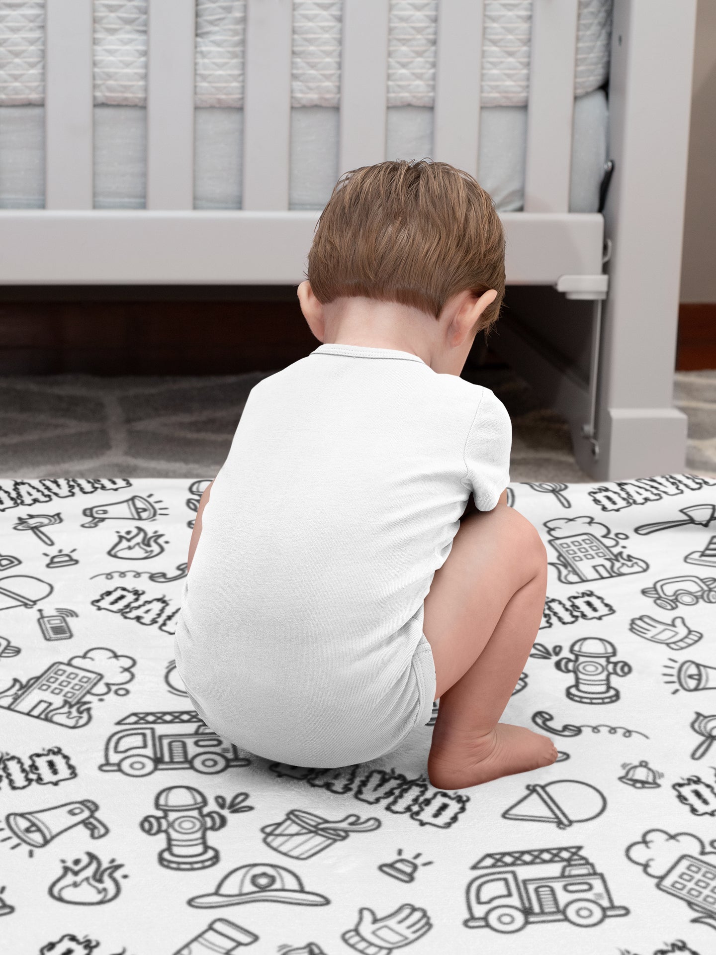 Personalized Firefighter Doodle Blanket??- Gift for Kids