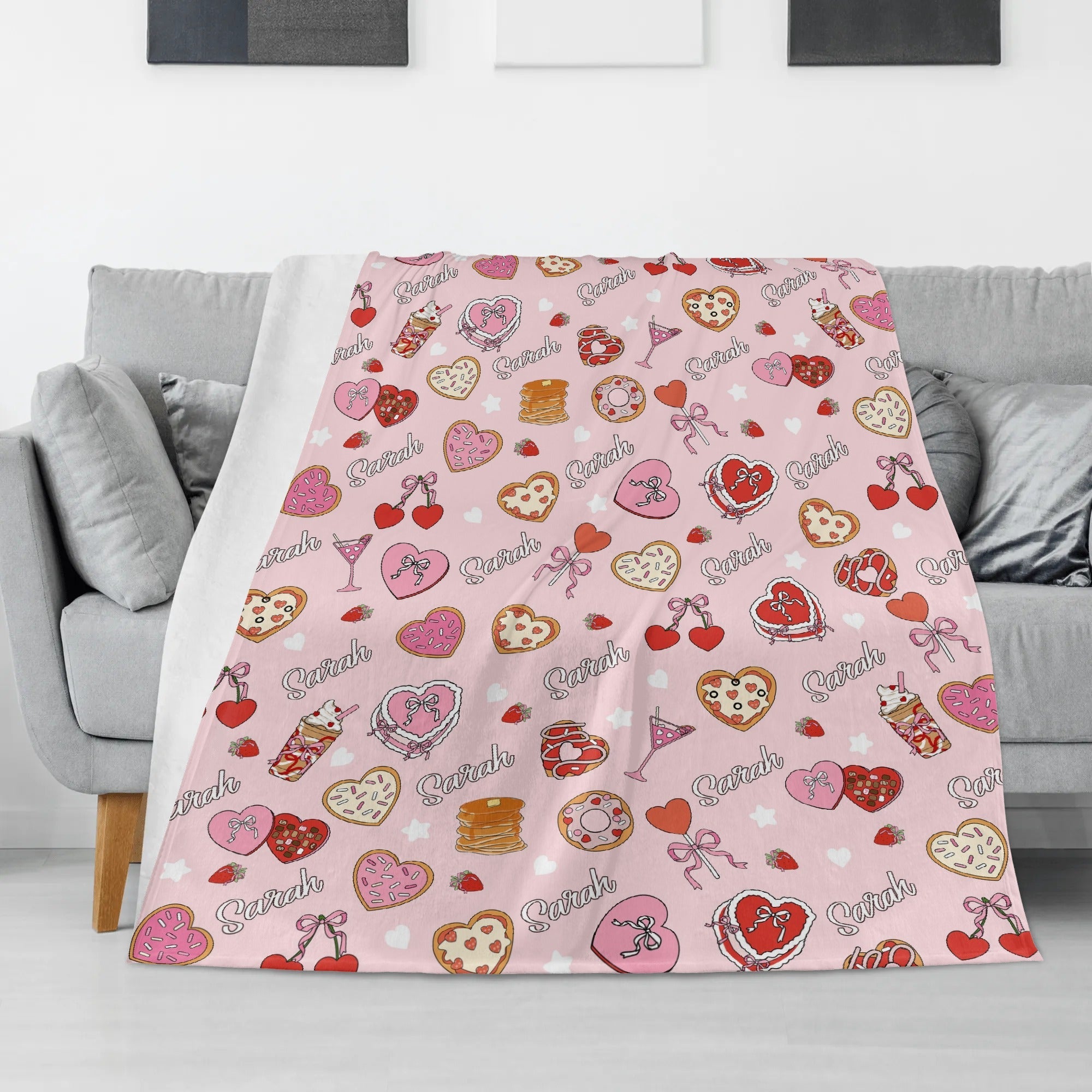 Personalized Cakes Food Name Blankets - Gift for Kids