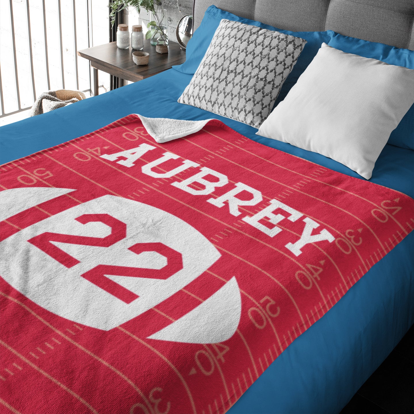 Personalized Custom Sport Name Blanket - Gift for Kids