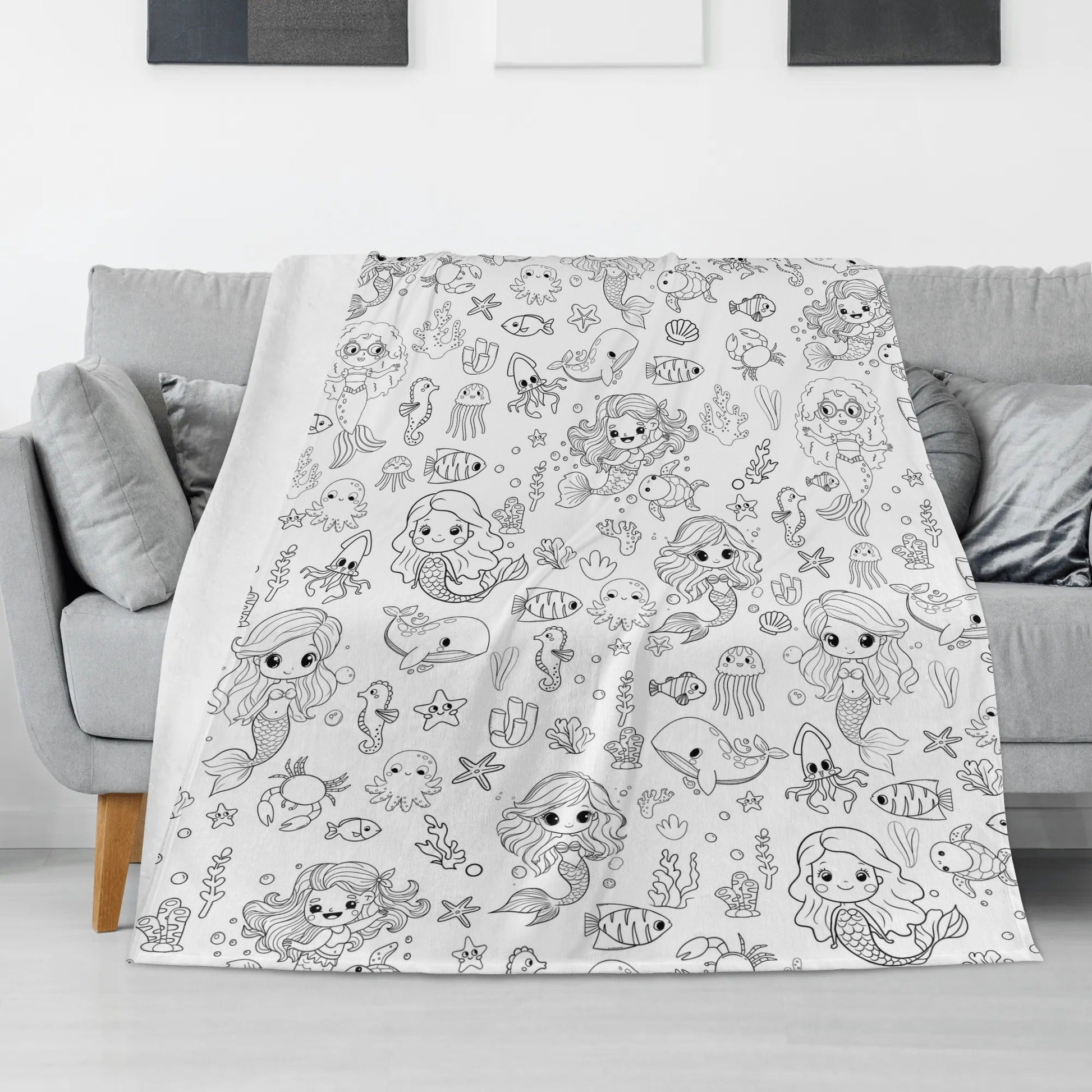 Mermaid Doodle Blanket??- Gift for Kids