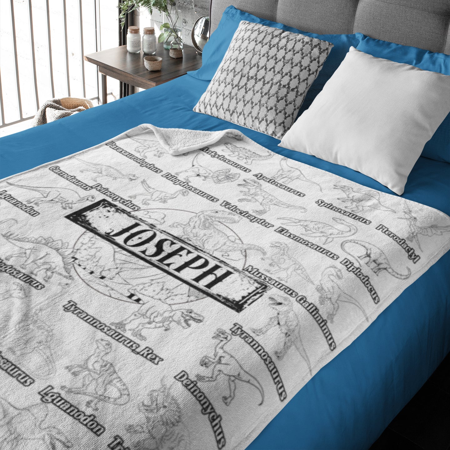 Personalized Custom Dinosaur Coloring Blanket??- Gift For Kids