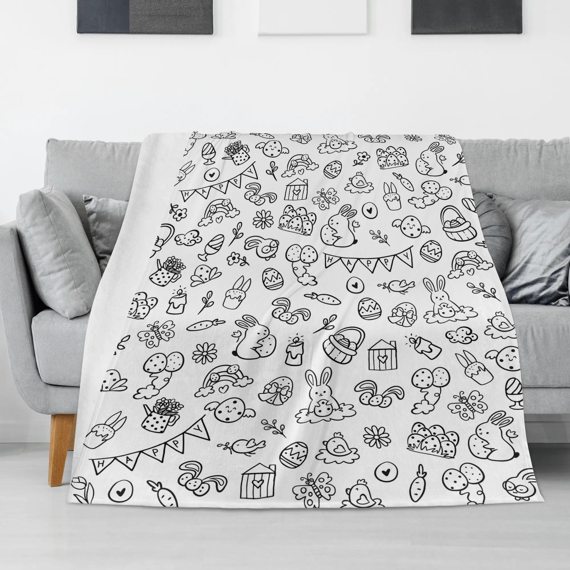 Personalized Easter Coloring Blankets??- Gift for Kids