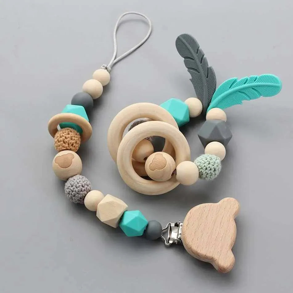 Baby Pacifier Clip – Cartoon Chain Holder, Teething Toy & Dummy Clip - Babyclipstore TR73G
