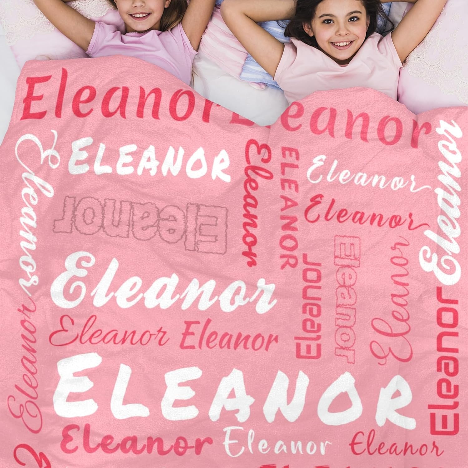 Personalized Blankets, Customized Blanket with Name for Adults and Kids, Custom Baby Blanket Fleece Throw for Baby Girls and Boys