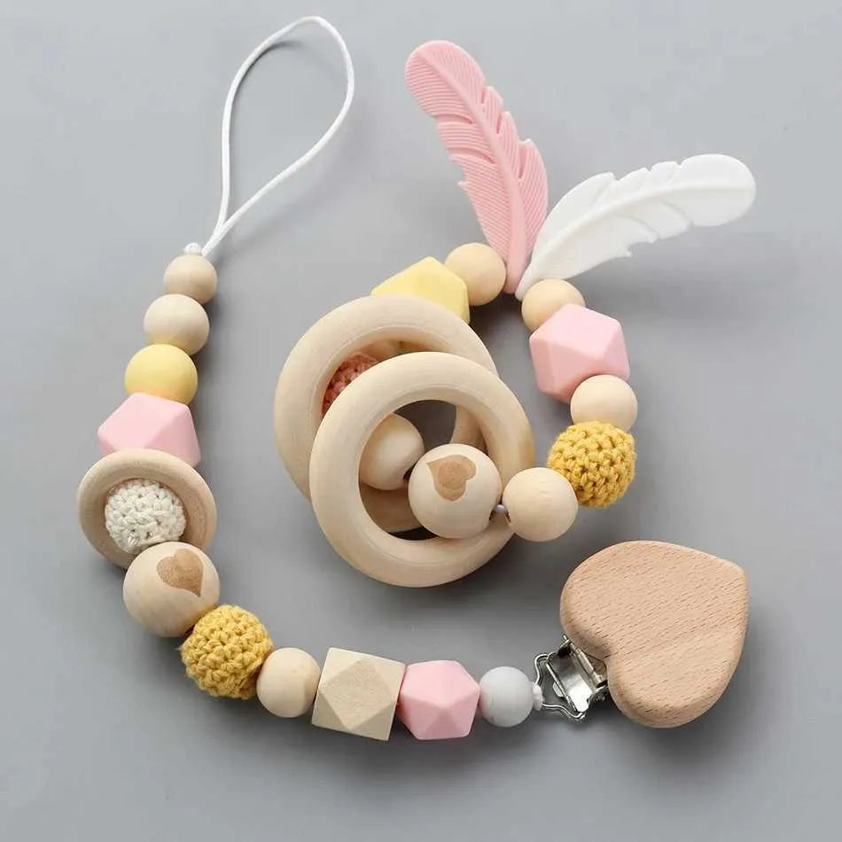 Baby Pacifier Clip – Cartoon Chain Holder, Teething Toy & Dummy Clip - Babyclipstore TR73G