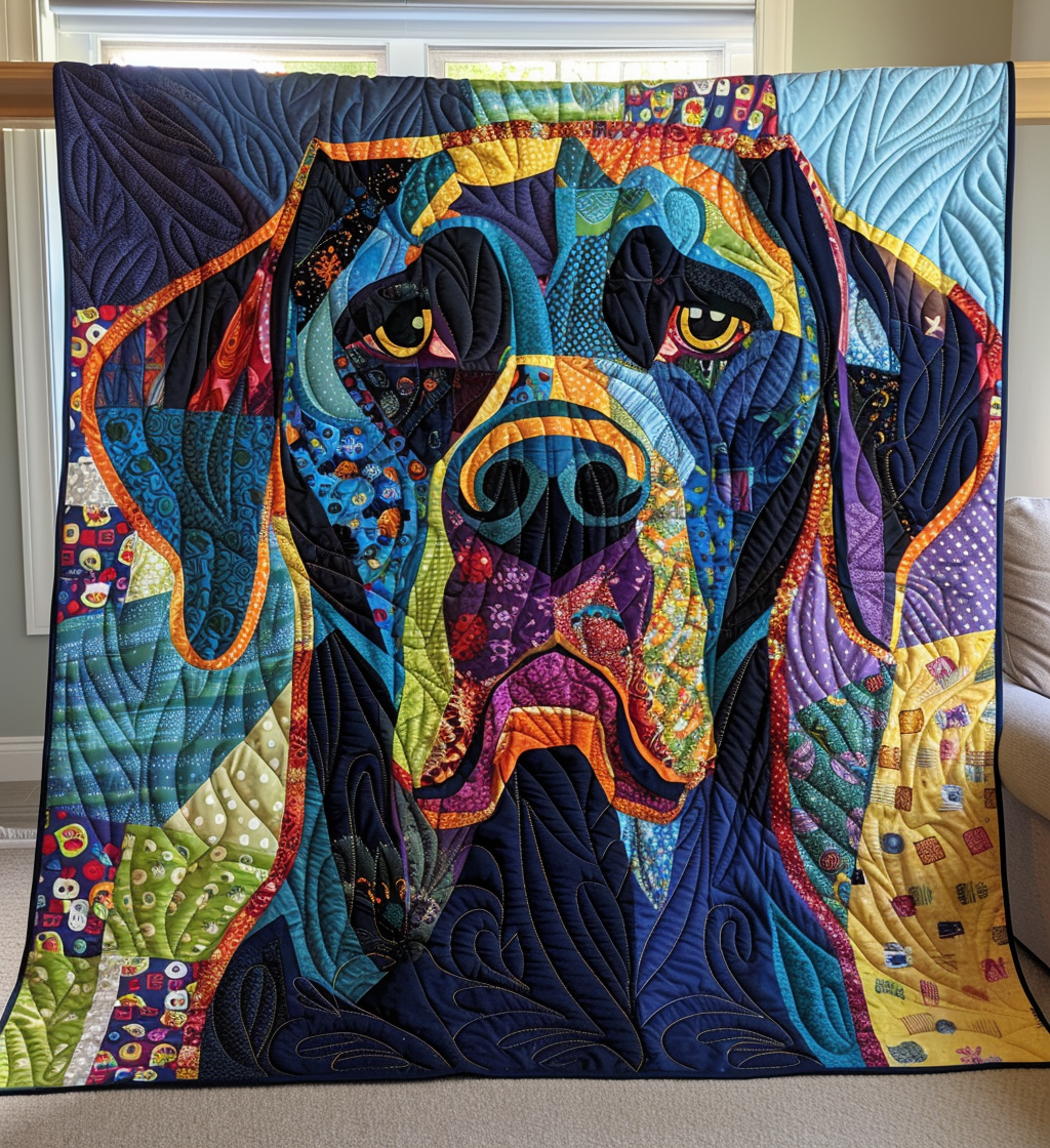 Colorful Lab Journey Quilted Blanket NCU0DV1638