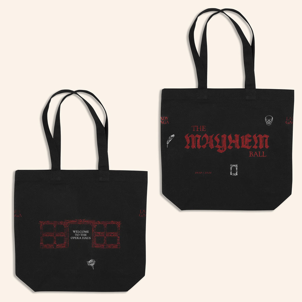 Lady Gaga Mayhem Tour Merch 2025 Concert Black Opera Haus Tote Bag Gifts For Her
