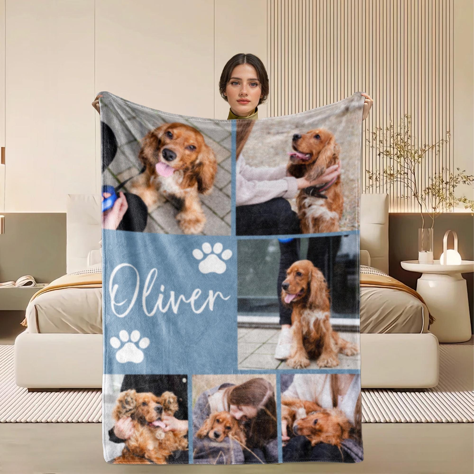 Personalized Photo Blanket, Custom Blanket with Text, Memorial Gift Blanket, Anniversary Gift, Couples Gift, Gift for Her, Christmas Gift Idea