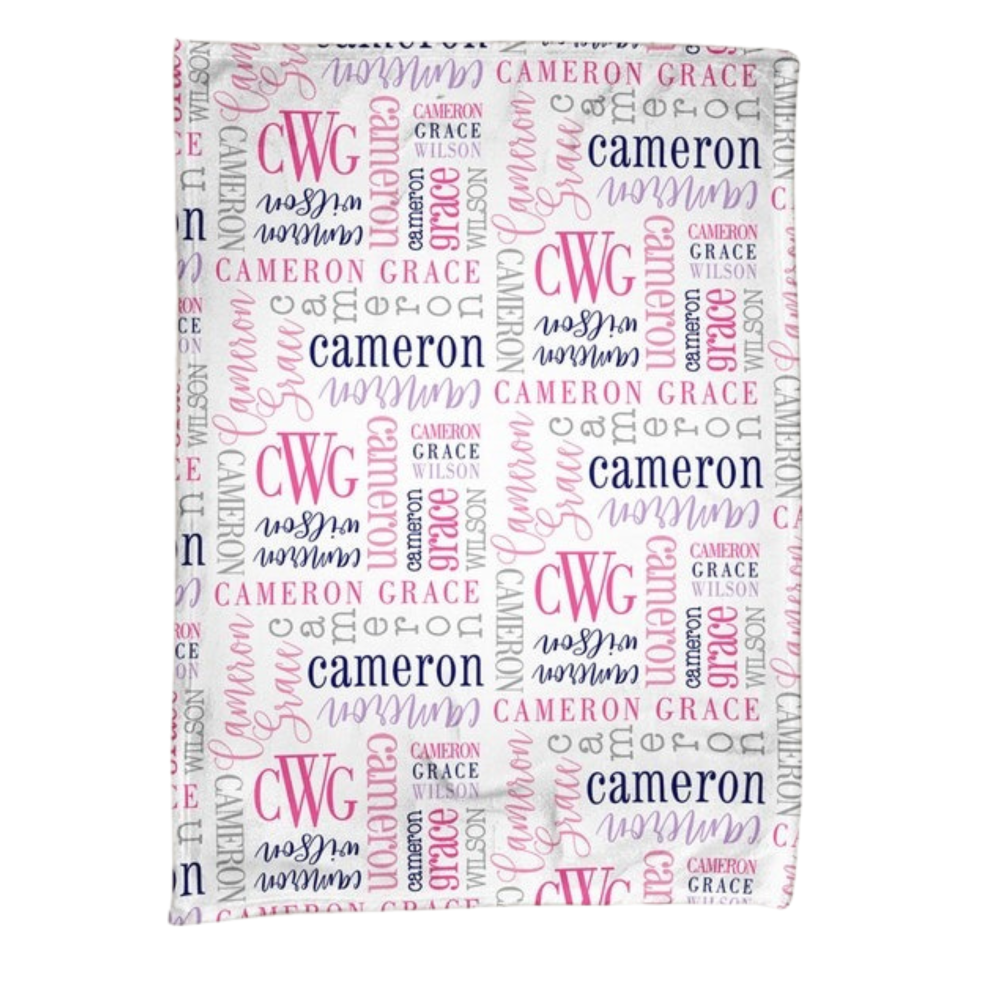Personalized Baby Name Blanket – Custom Name Pattern Baby Blanket, Soft Newborn Blanket, Baby Shower Gift, Personalized Baby Throw Blanket