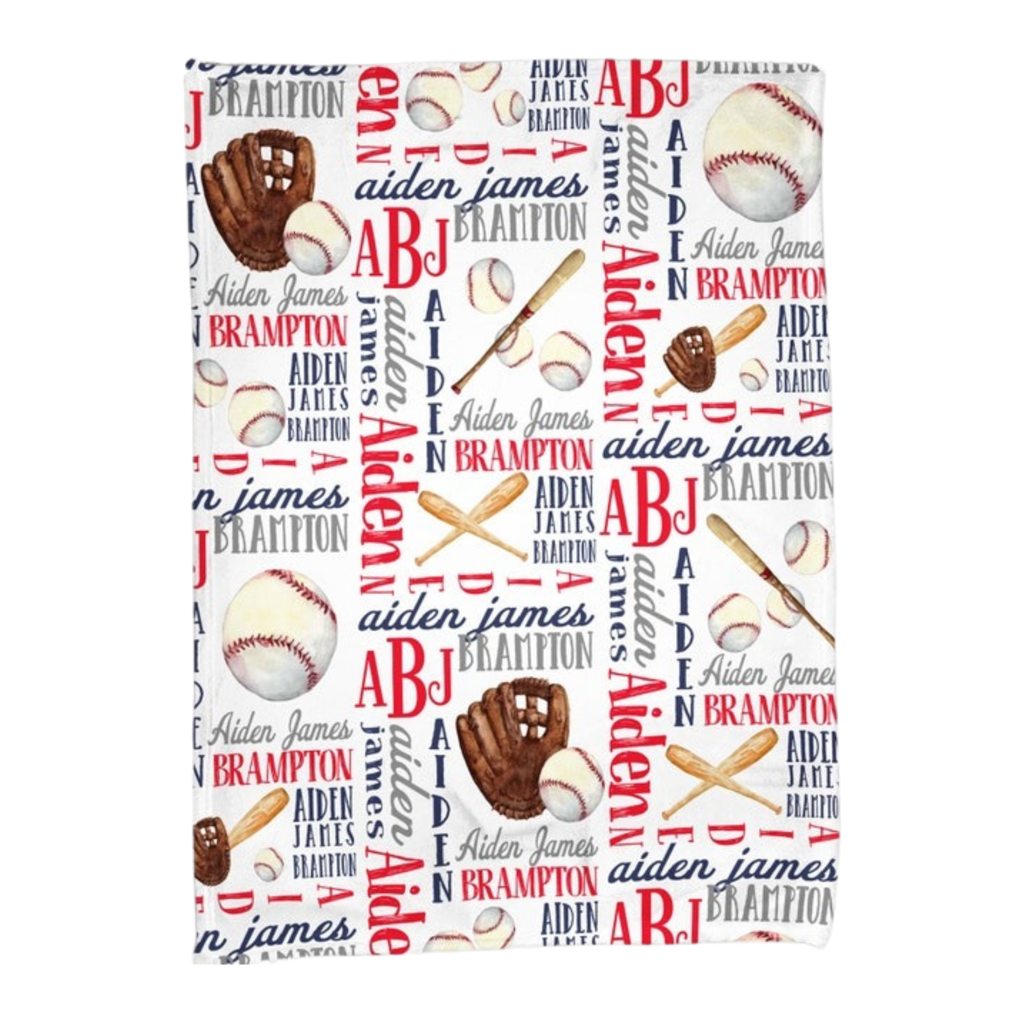 Personalized Baseball Baby Blanket – Custom Name Sports Blanket for Boys, Baseball Themed Baby Shower Gift, Soft Throw Blanket for Newborns