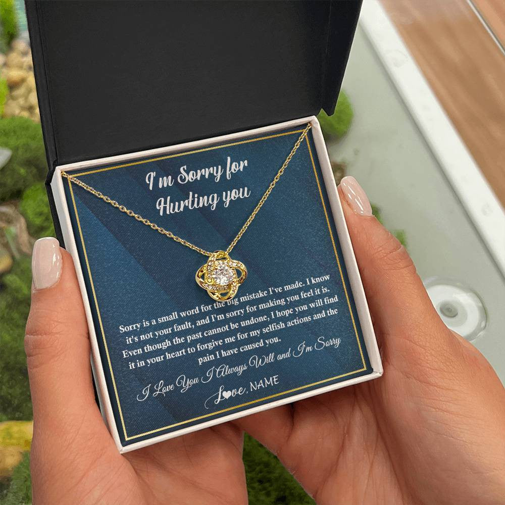 Personalized I'M Sorry Apology Necklace For Wife Girlfriend Forgive Me Sorry Gift Friend Partner Apology Pendant Jewelry Customized Gift Box Message Card