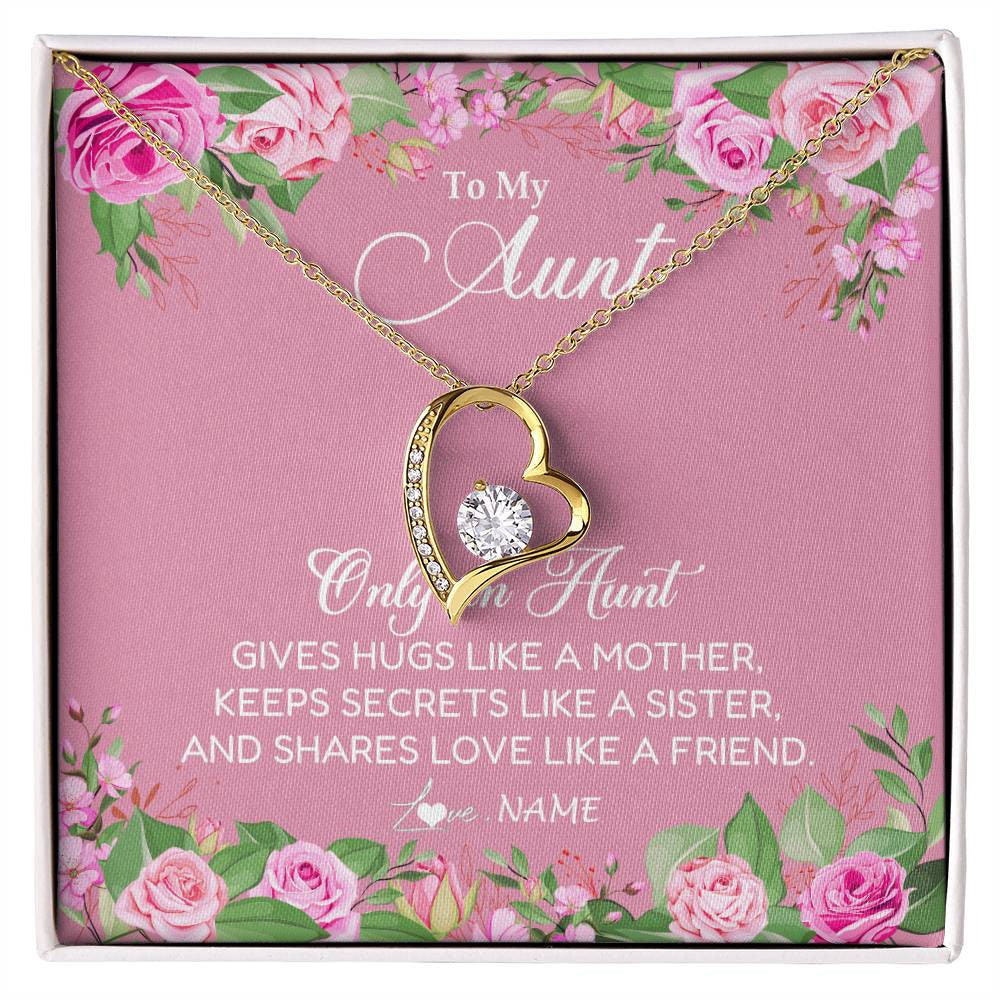 Personalized My My Aunt Necklace From Niece Only An Aunt Gives Hugs Like A Mother Aunt Pendant Jewelry Birthday Mothers Day Christmas Customized Message Card
