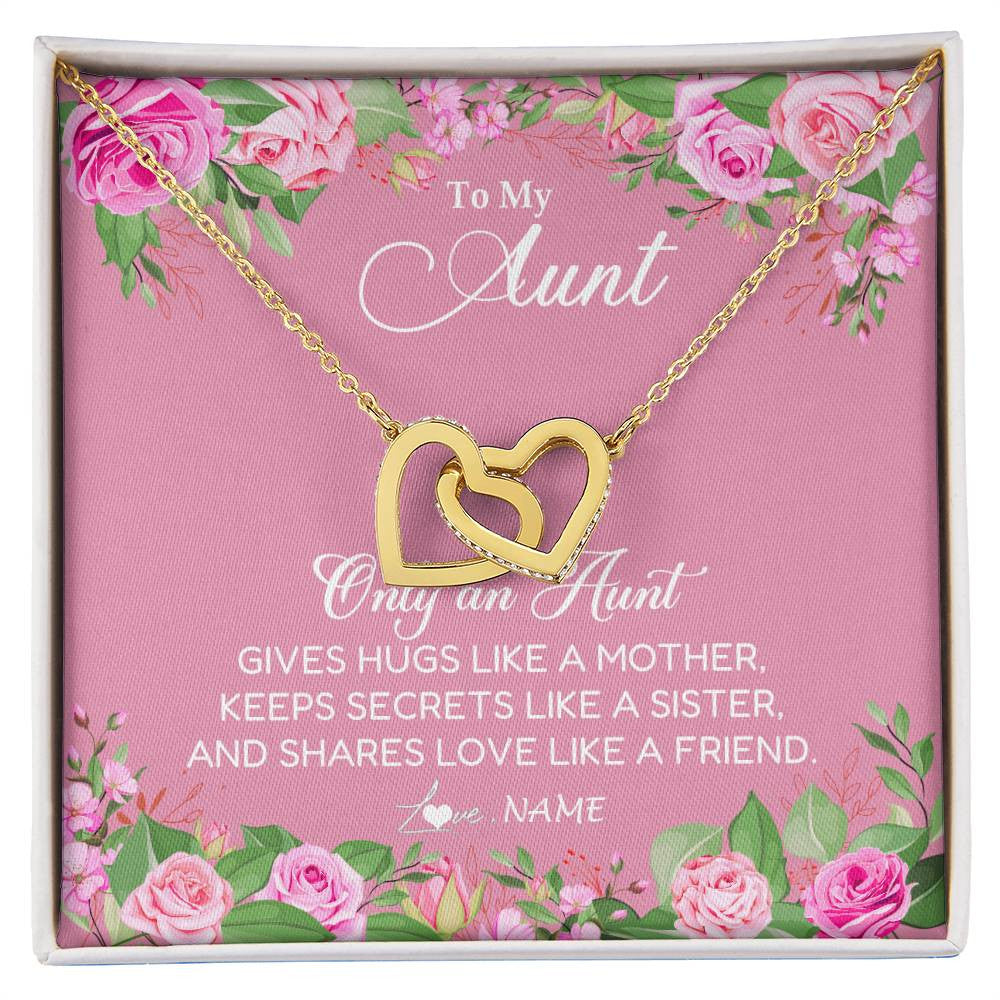 Personalized My My Aunt Necklace From Niece Only An Aunt Gives Hugs Like A Mother Aunt Pendant Jewelry Birthday Mothers Day Christmas Customized Message Card