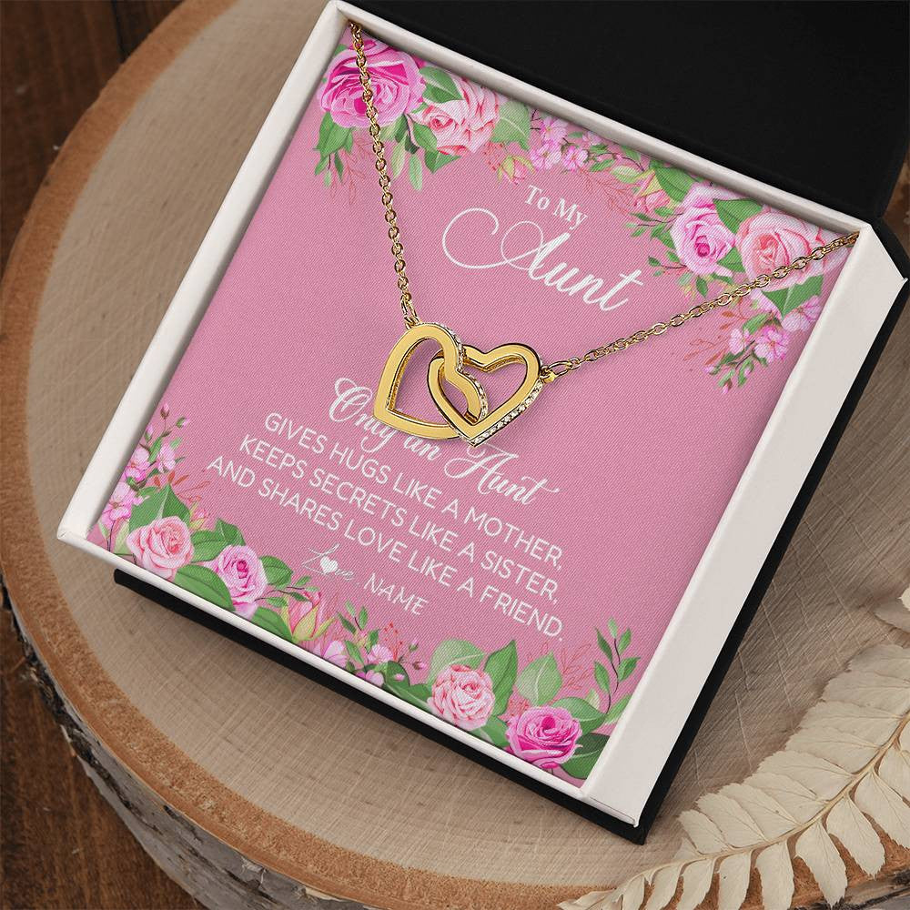 Personalized My My Aunt Necklace From Niece Only An Aunt Gives Hugs Like A Mother Aunt Pendant Jewelry Birthday Mothers Day Christmas Customized Message Card