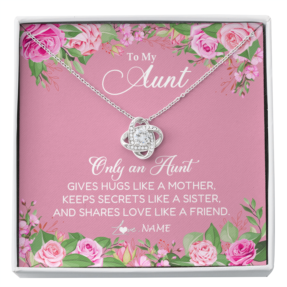 Personalized My My Aunt Necklace From Niece Only An Aunt Gives Hugs Like A Mother Aunt Pendant Jewelry Birthday Mothers Day Christmas Customized Message Card