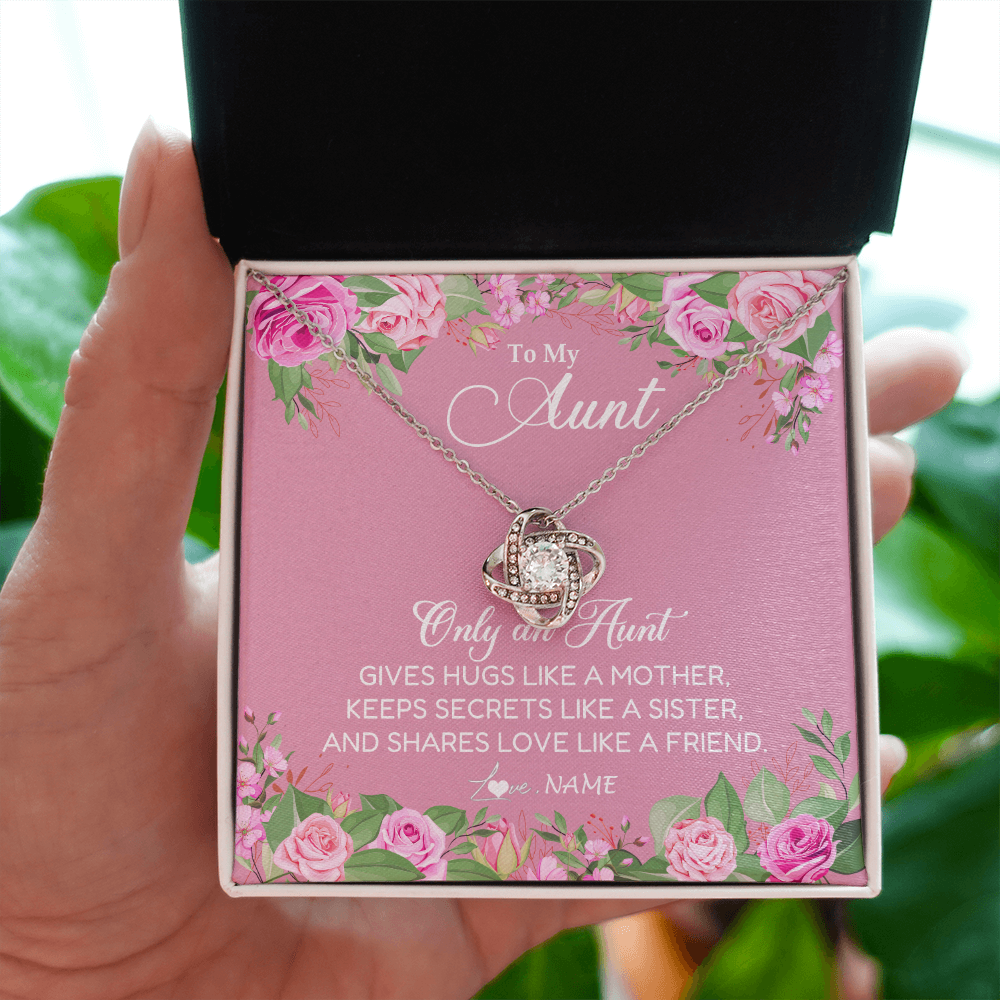 Personalized My My Aunt Necklace From Niece Only An Aunt Gives Hugs Like A Mother Aunt Pendant Jewelry Birthday Mothers Day Christmas Customized Message Card