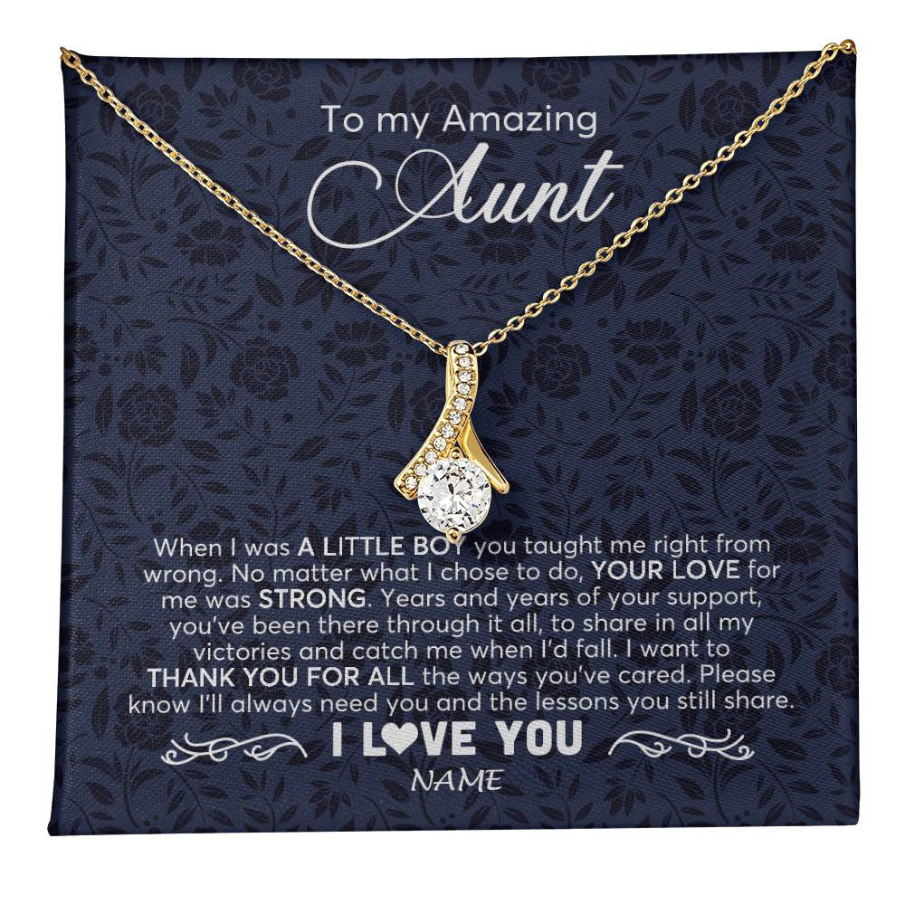 Personalized To My Amazing Aunt Necklace From Nephew When I Was A Little Nephew Aunt Birthday Mothers Day Christmas Jewelry Customized Gift Box Message Card