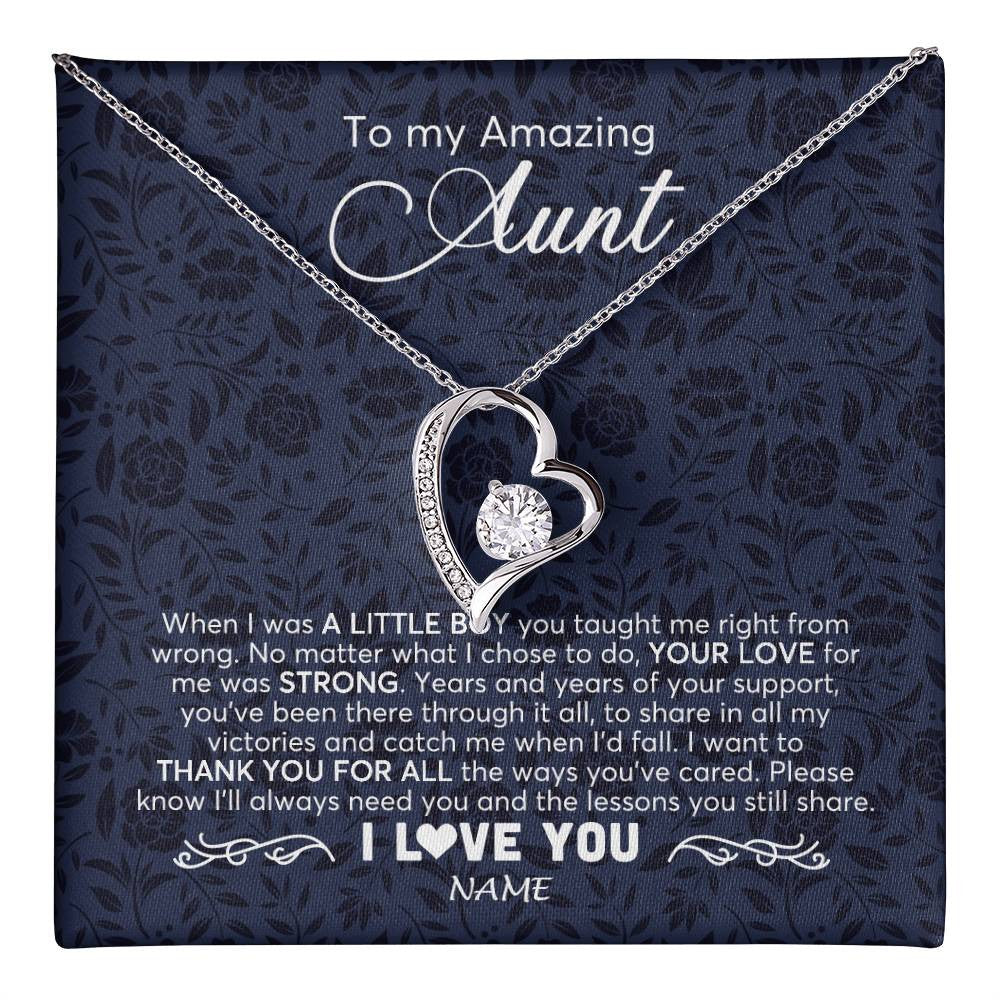 Personalized To My Amazing Aunt Necklace From Nephew When I Was A Little Nephew Aunt Birthday Mothers Day Christmas Jewelry Customized Gift Box Message Card