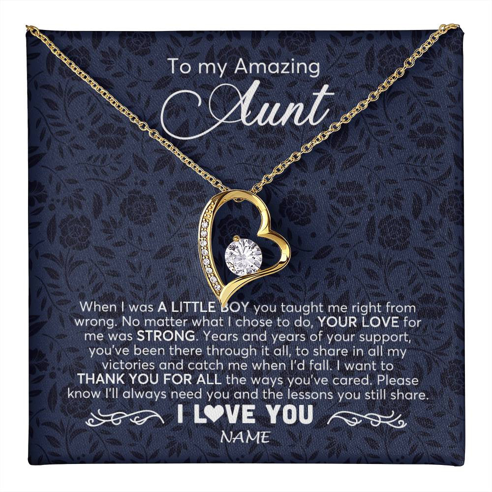 Personalized To My Amazing Aunt Necklace From Nephew When I Was A Little Nephew Aunt Birthday Mothers Day Christmas Jewelry Customized Gift Box Message Card