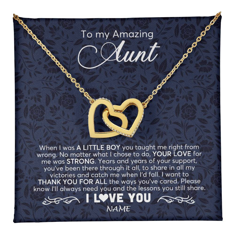 Personalized To My Amazing Aunt Necklace From Nephew When I Was A Little Nephew Aunt Birthday Mothers Day Christmas Jewelry Customized Gift Box Message Card