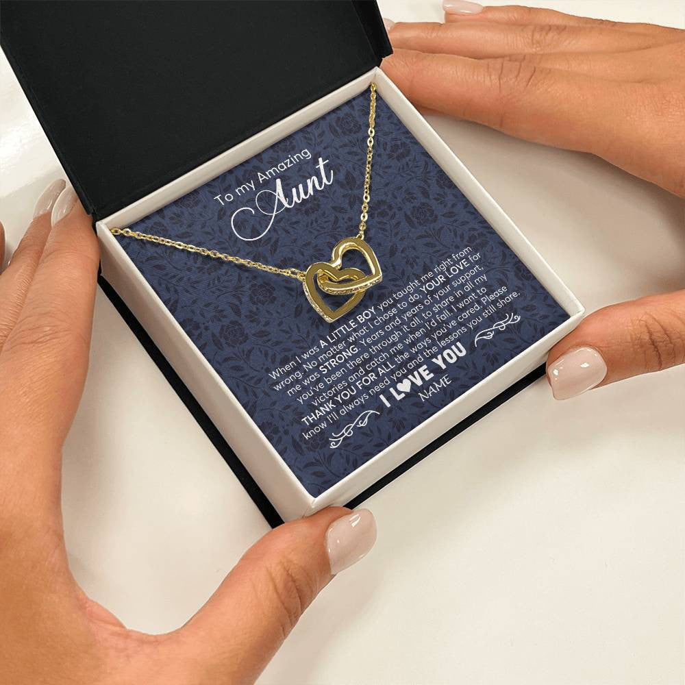 Personalized To My Amazing Aunt Necklace From Nephew When I Was A Little Nephew Aunt Birthday Mothers Day Christmas Jewelry Customized Gift Box Message Card