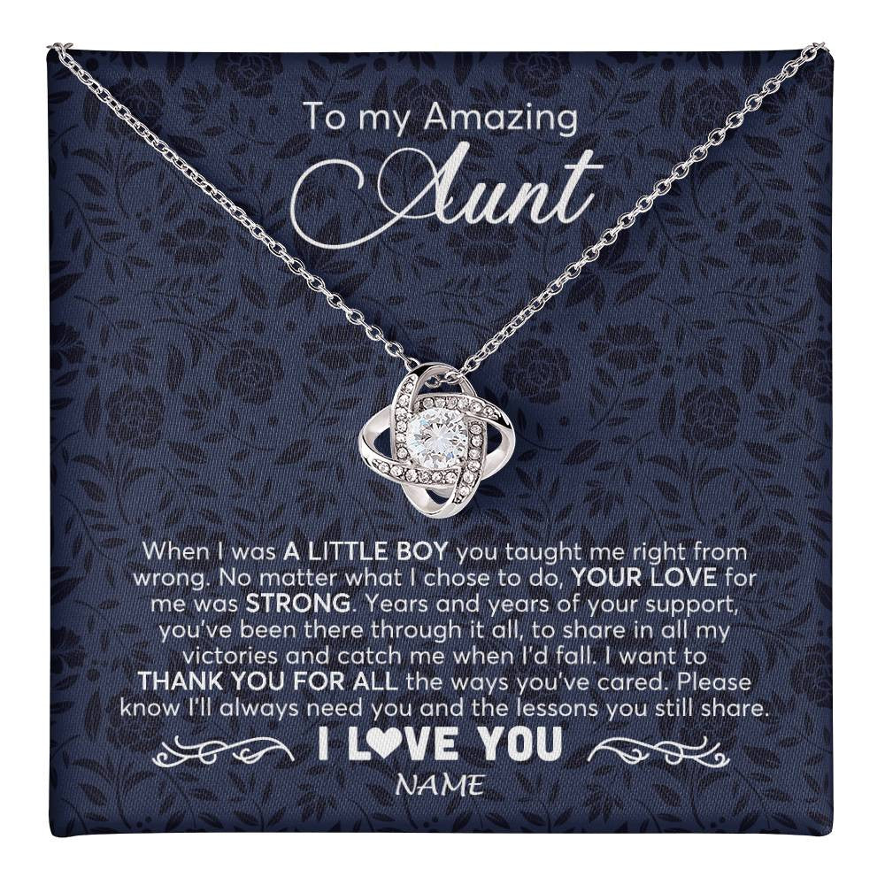 Personalized To My Amazing Aunt Necklace From Nephew When I Was A Little Nephew Aunt Birthday Mothers Day Christmas Jewelry Customized Gift Box Message Card